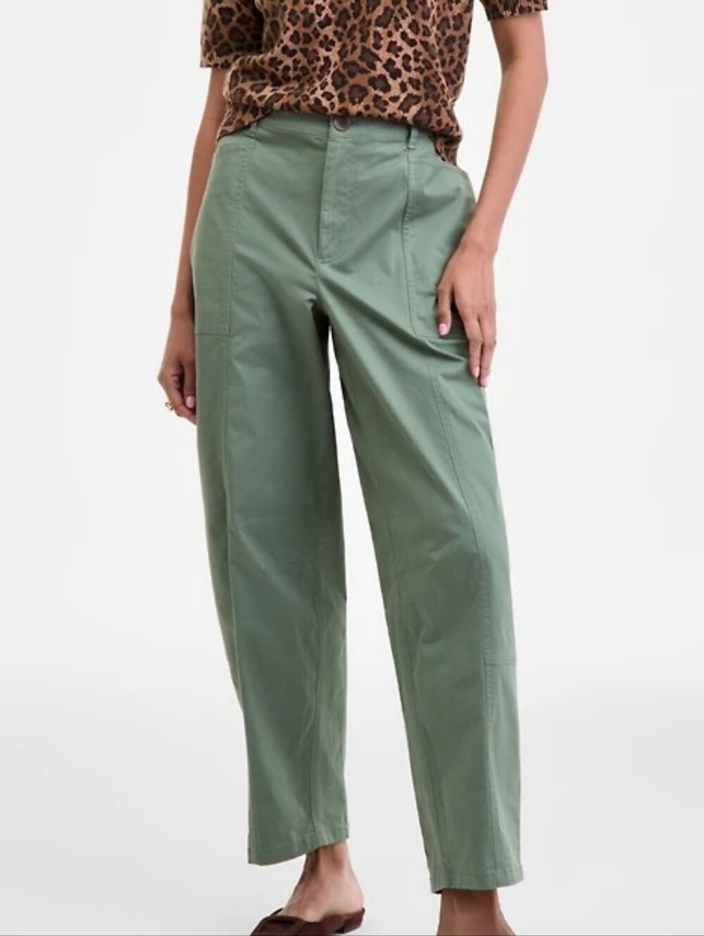 On 34th Olive High-Rise Utility Barrel Pants